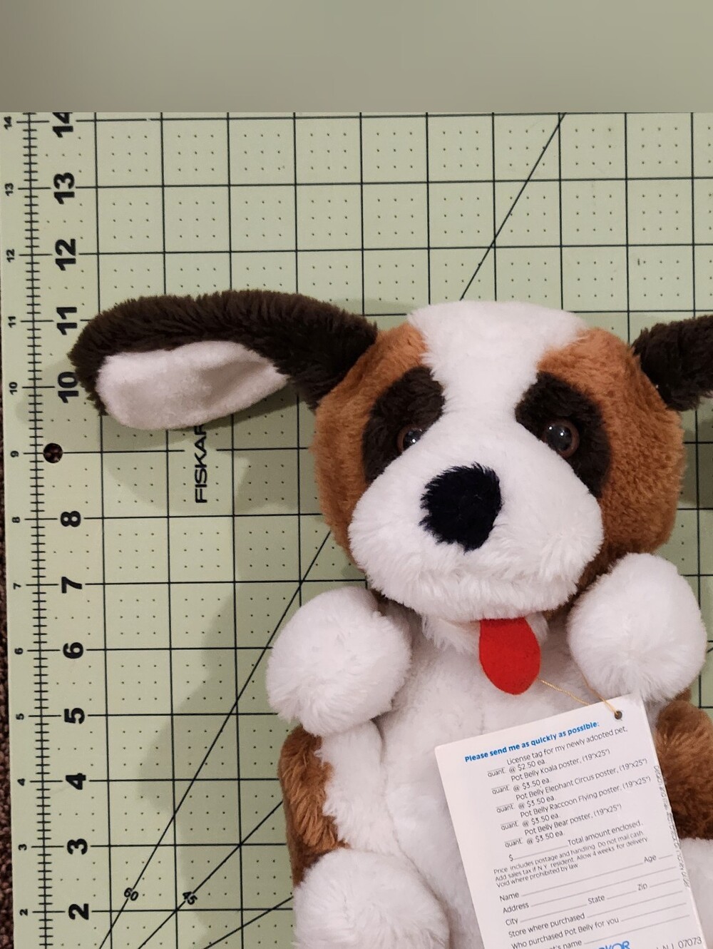 1981 Daekor Pot Belly w Care Booklet 9in St. Bernard Puppy Dog Plush - Picture 13 of 13